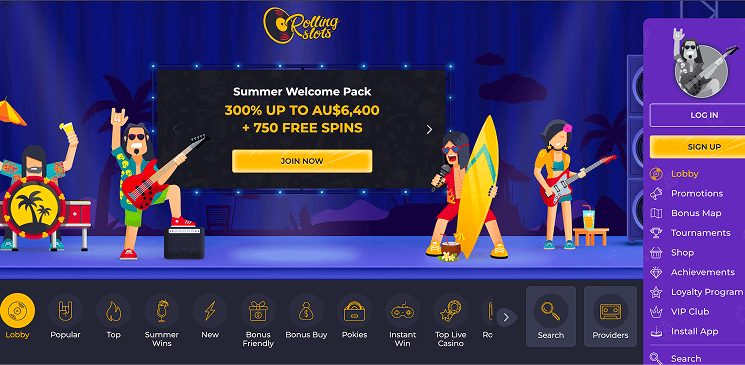 rolling slots casino